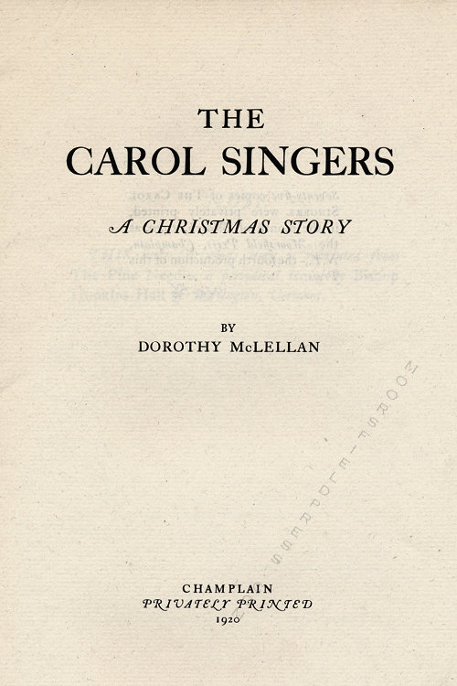 moorsfield press publication-the
                              carol singers