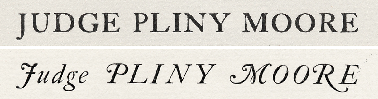 caslon olde style font used by
                                    the moorsfield press