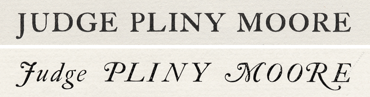 caslon olde style font used by
                                    the moorsfield press