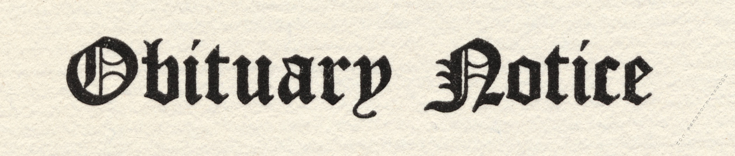 old english font used by the
                              moorsfield press