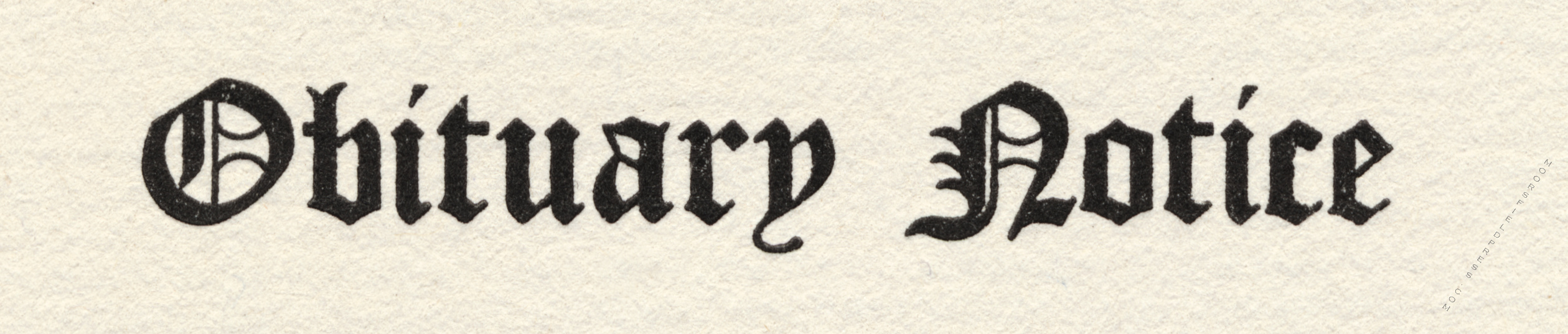 old english font used by the
                              moorsfield press