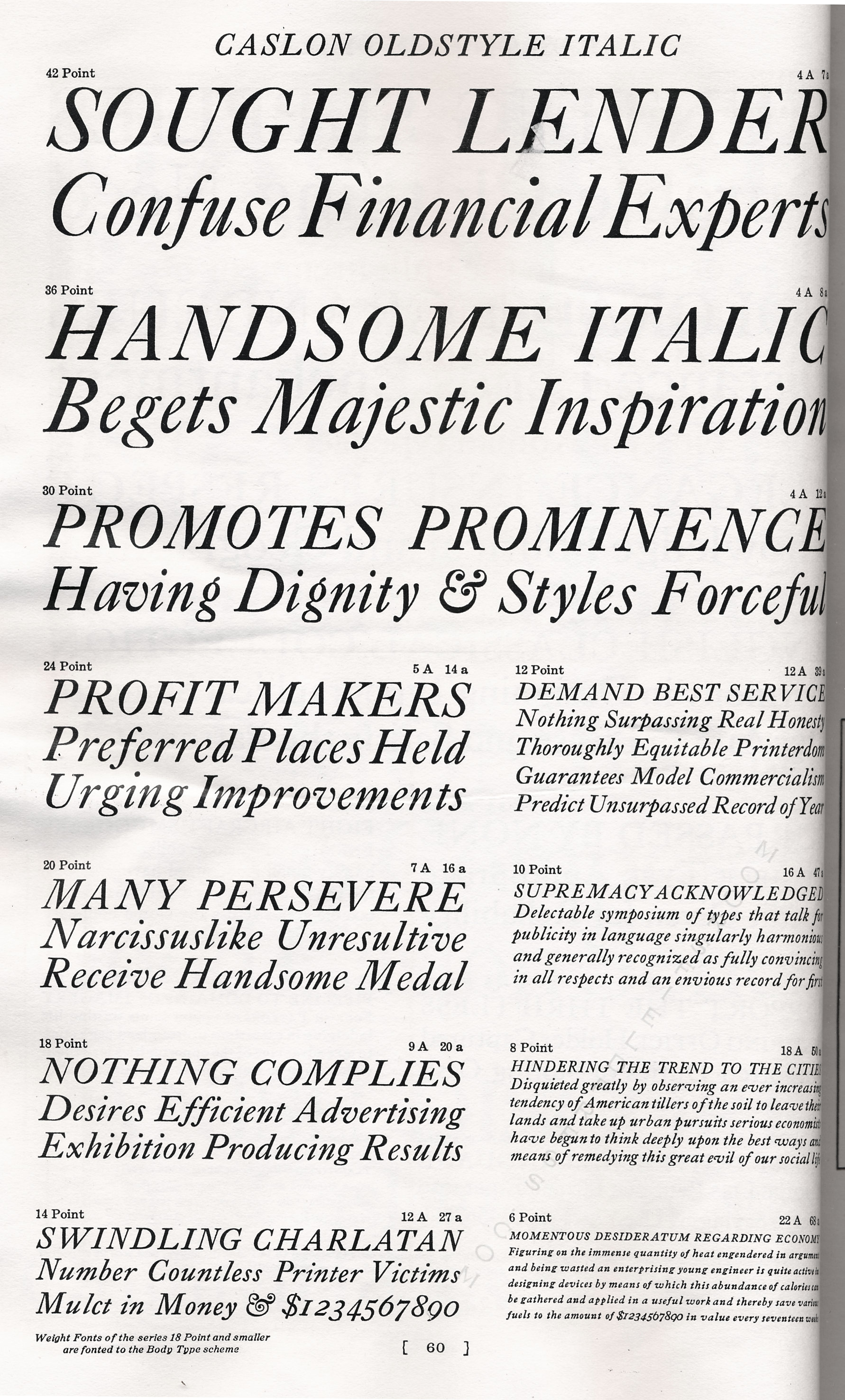 Caslon Font
              Typeface Catalog owned by Winfred Porter Truesdell