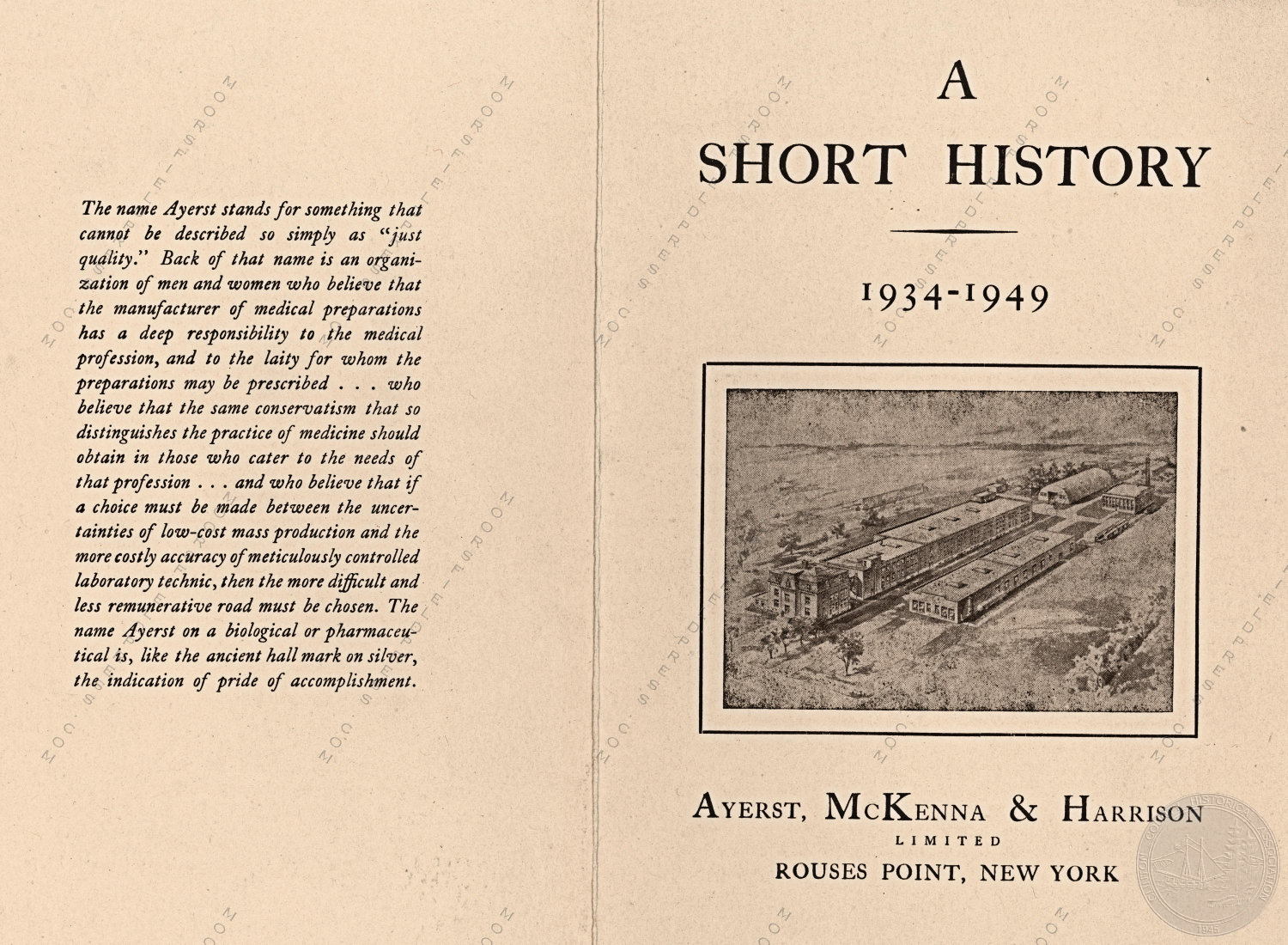 Moorsfield
                      Press Printings - Ayerst of Rouses Point History