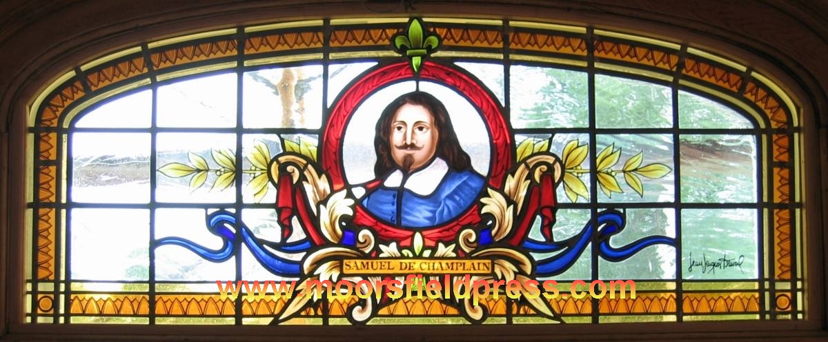samuel de champlain history center stained glass window