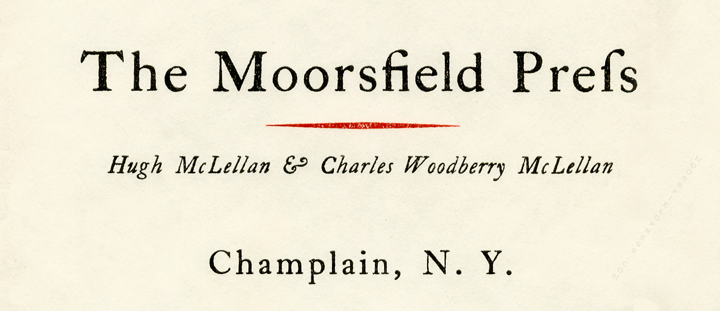 moorsfield press business card hugh
                              mclellan charles woody mclellan