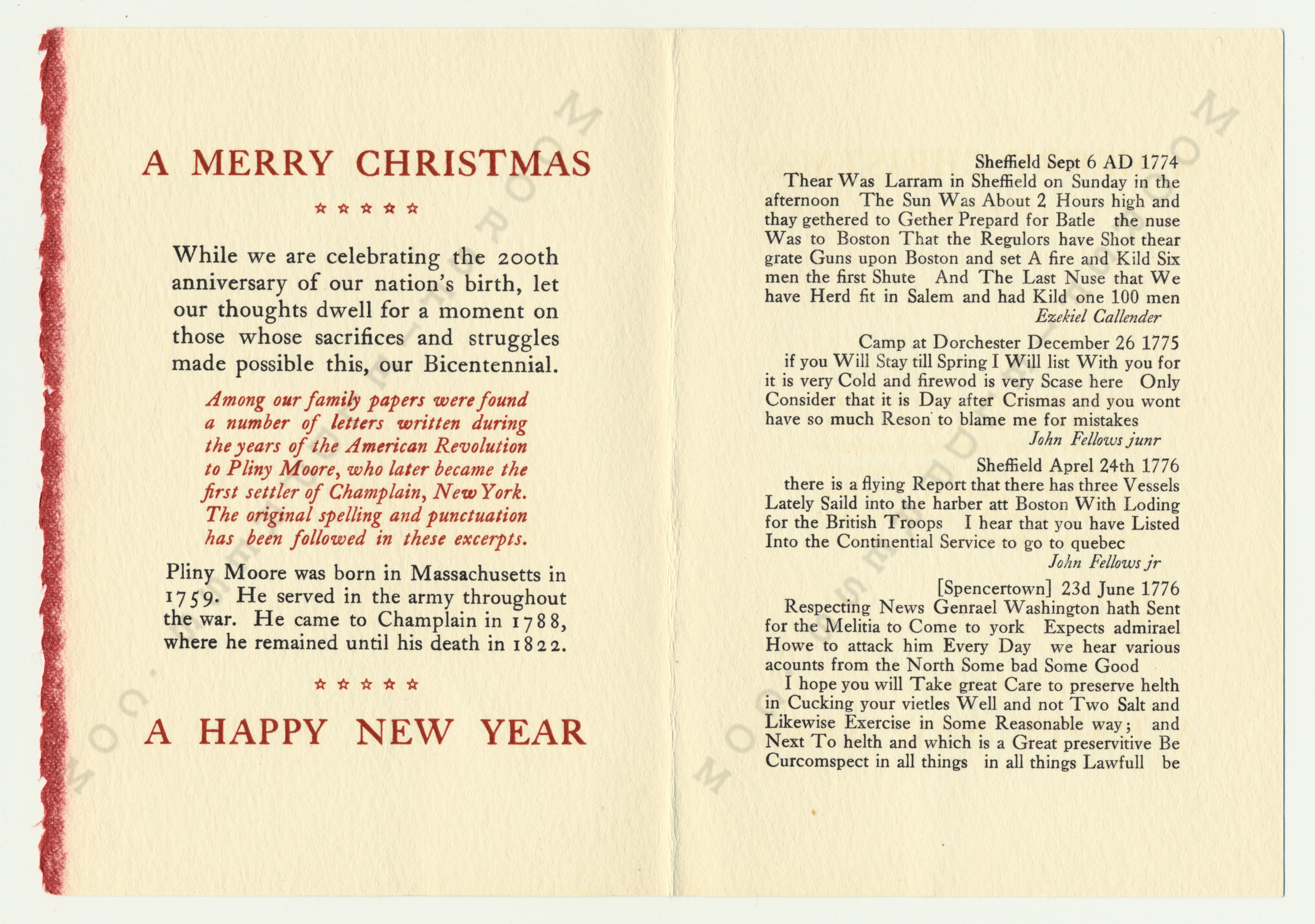 The
                      McLellan Christmas Cards printed by the Moorsfield
                      Press