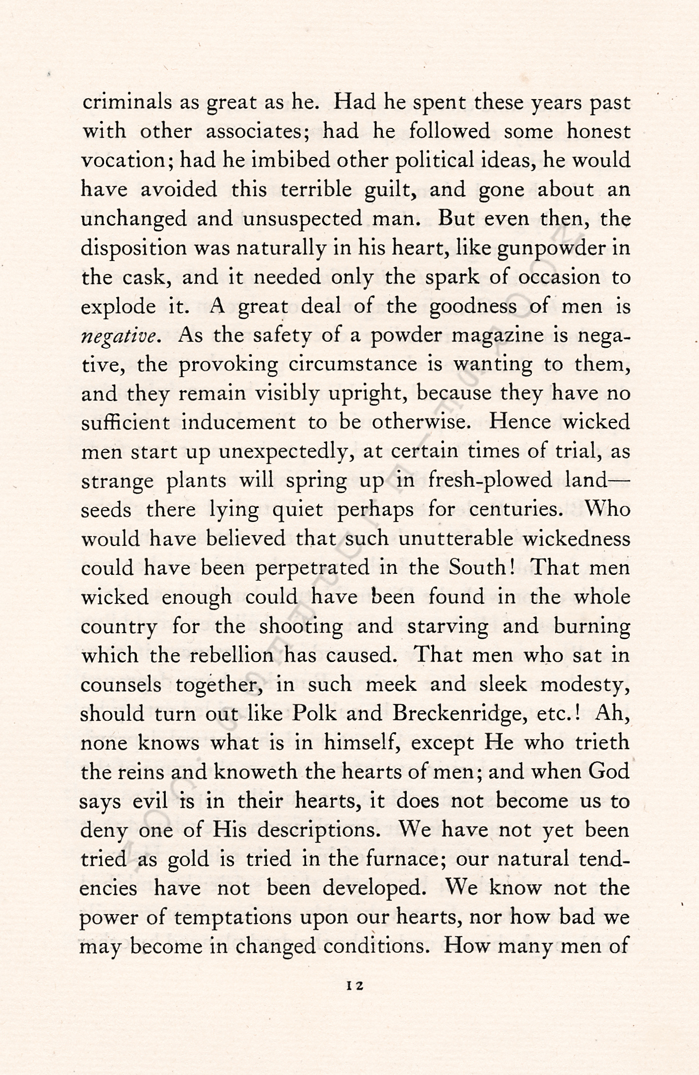 Human
                      Depravity - A Sermon on John Wilkes Booth by
                      Mortimer Blake 1865