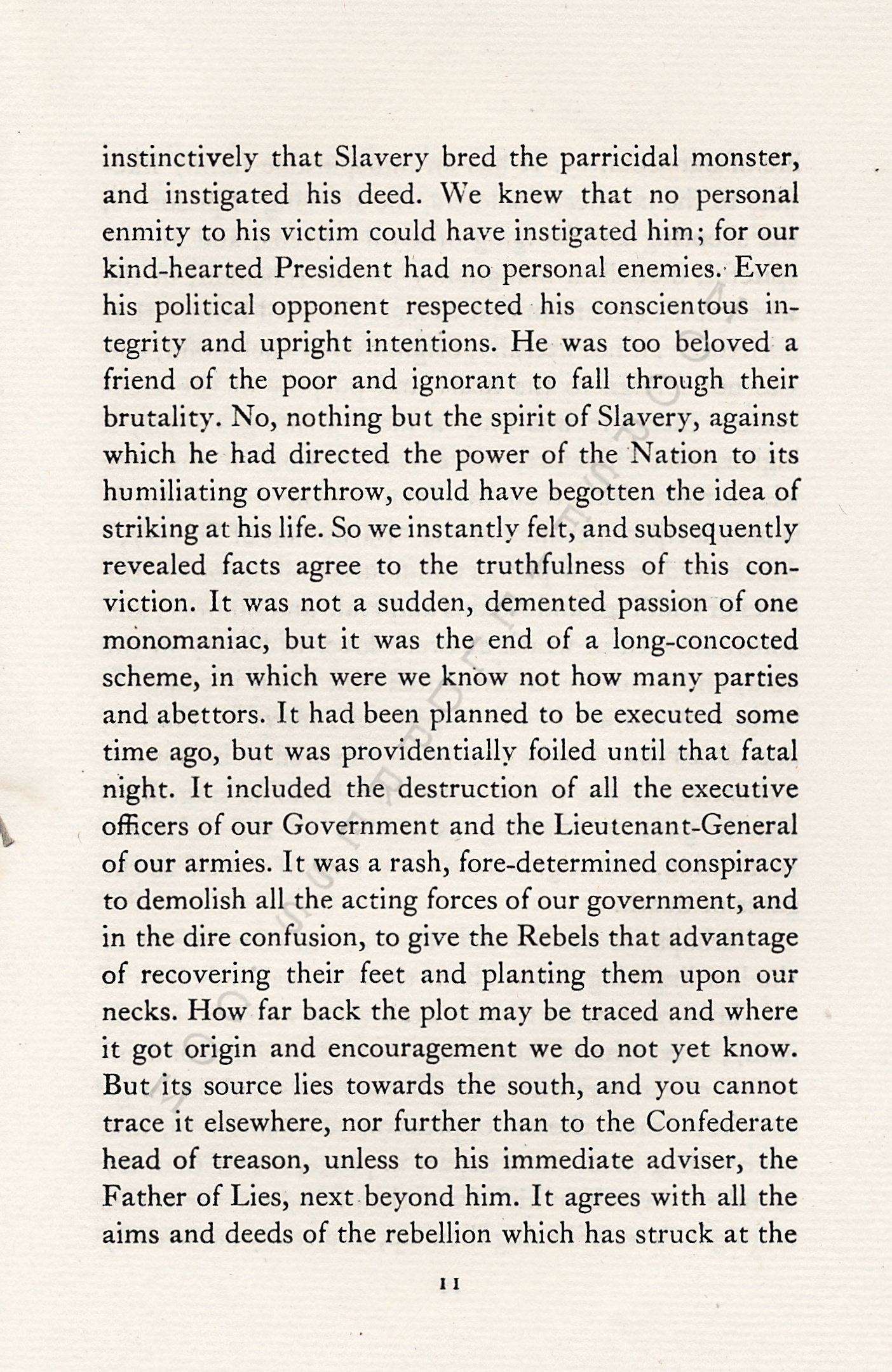 ON ACCOUNT
                      OF THE ASSASSINATION OF PRESIDENT LINCOLN BY
                      MORTIMER BLAKE