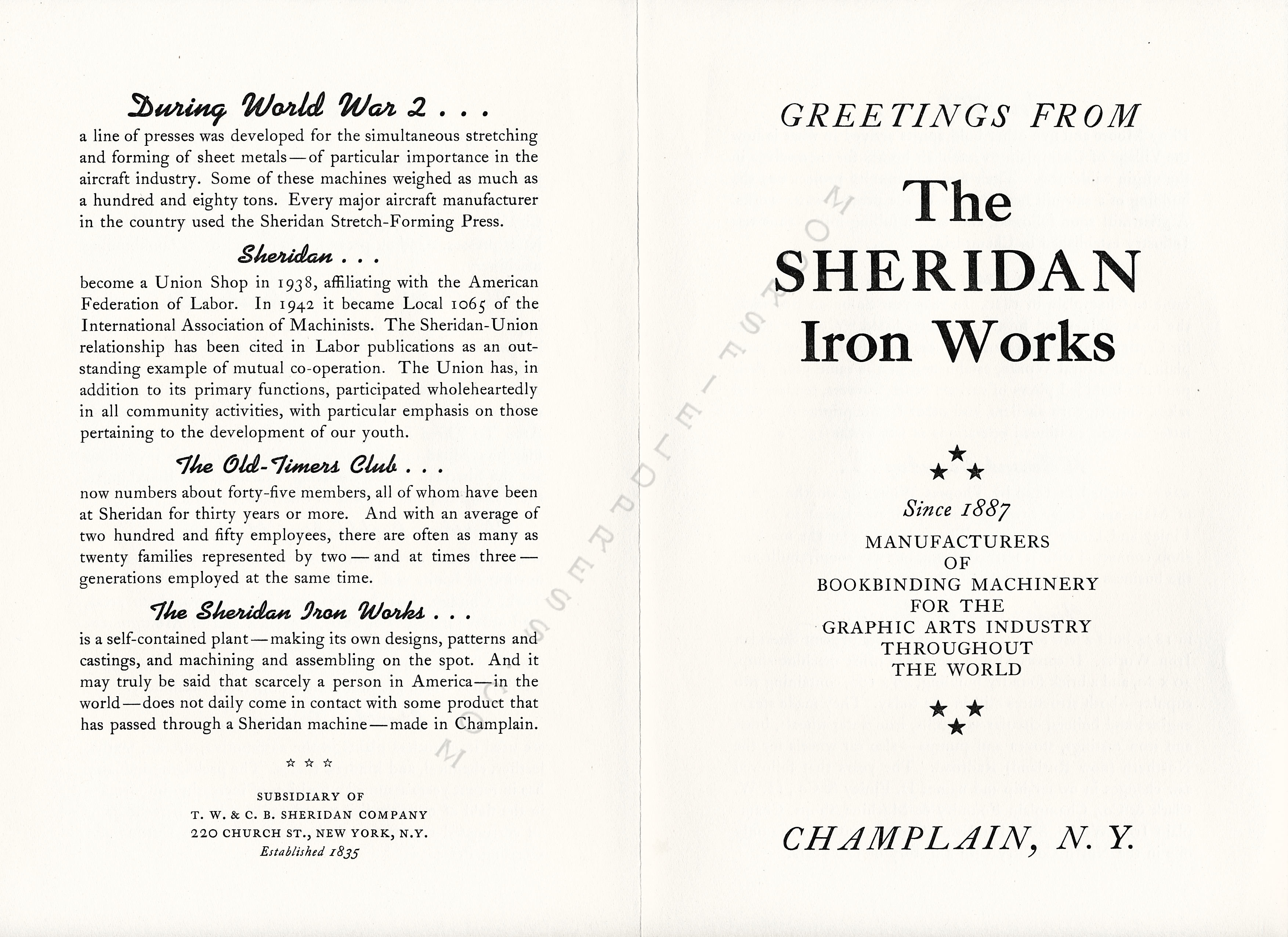 History_Of_Sheridan_Iron_Works_Brochure