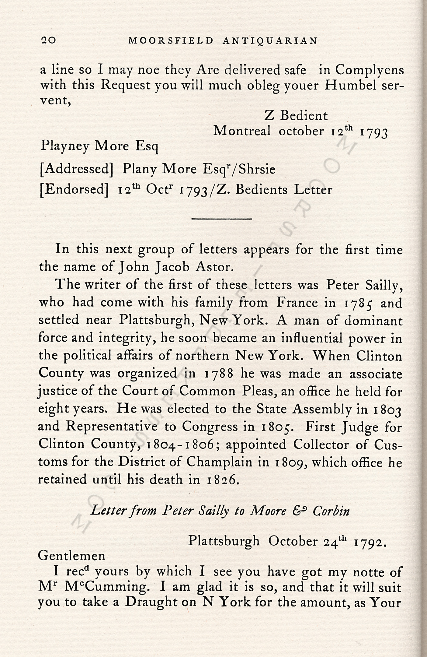 John Jacob
                      Astor Correspondence-Fur Trade with Lower Canada