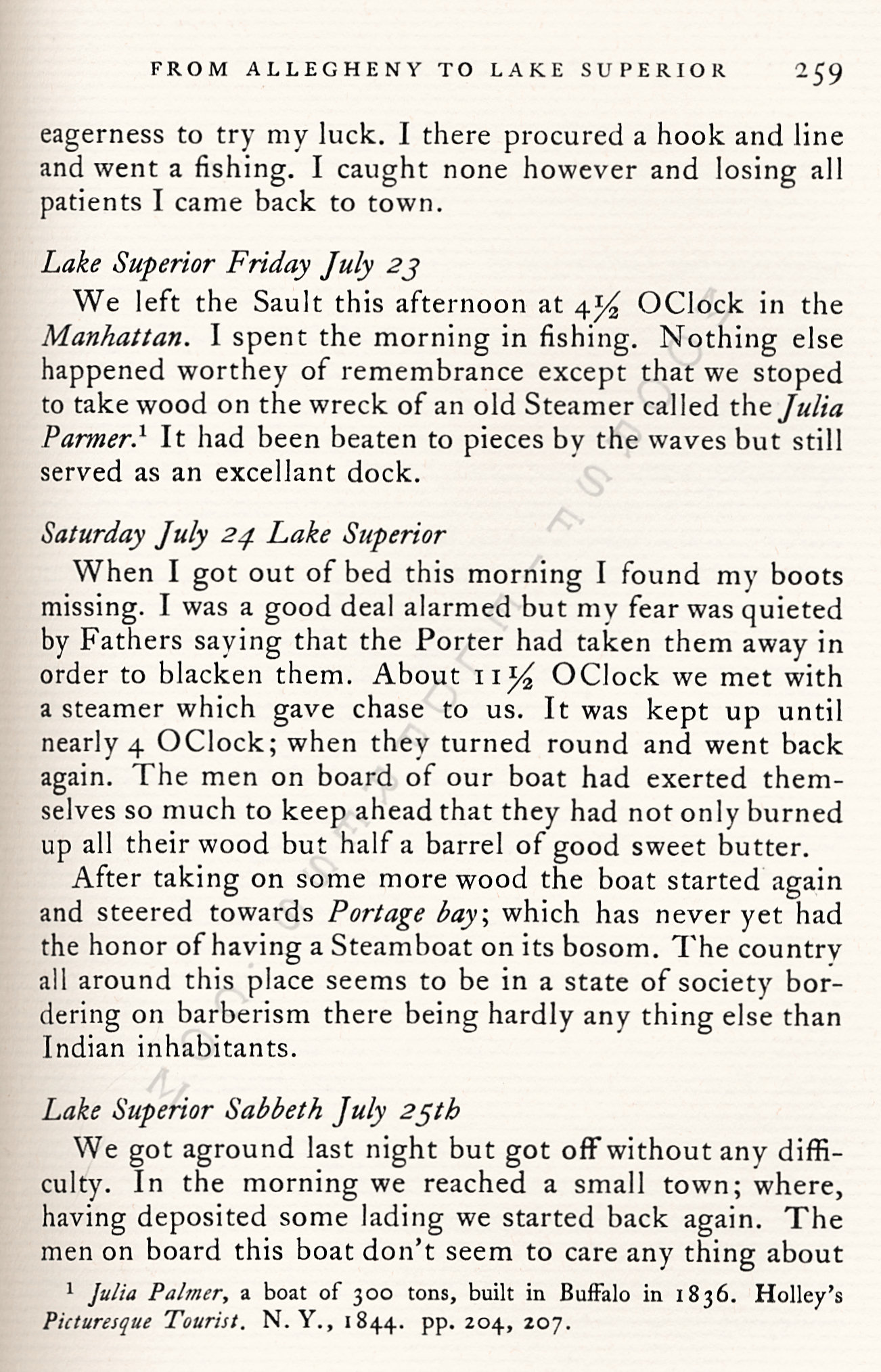 From
                      Allegheny To Lake Superior - Journal of George M.
                      McGill -Summer of 1852