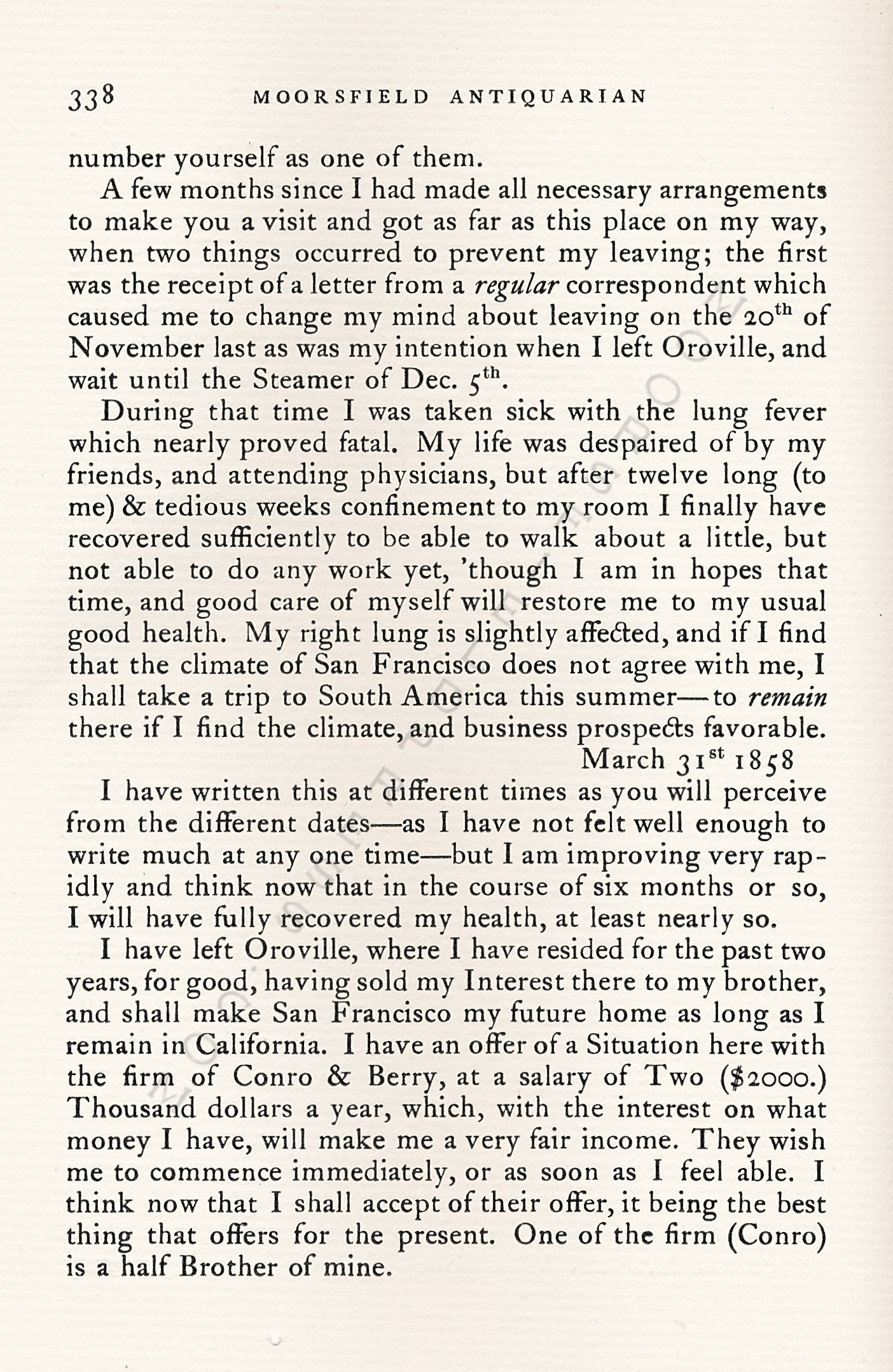 Letters
                      from California-1852-59-Wallace W. Bordwell to
                      Benjamin Booth of Champlain New York