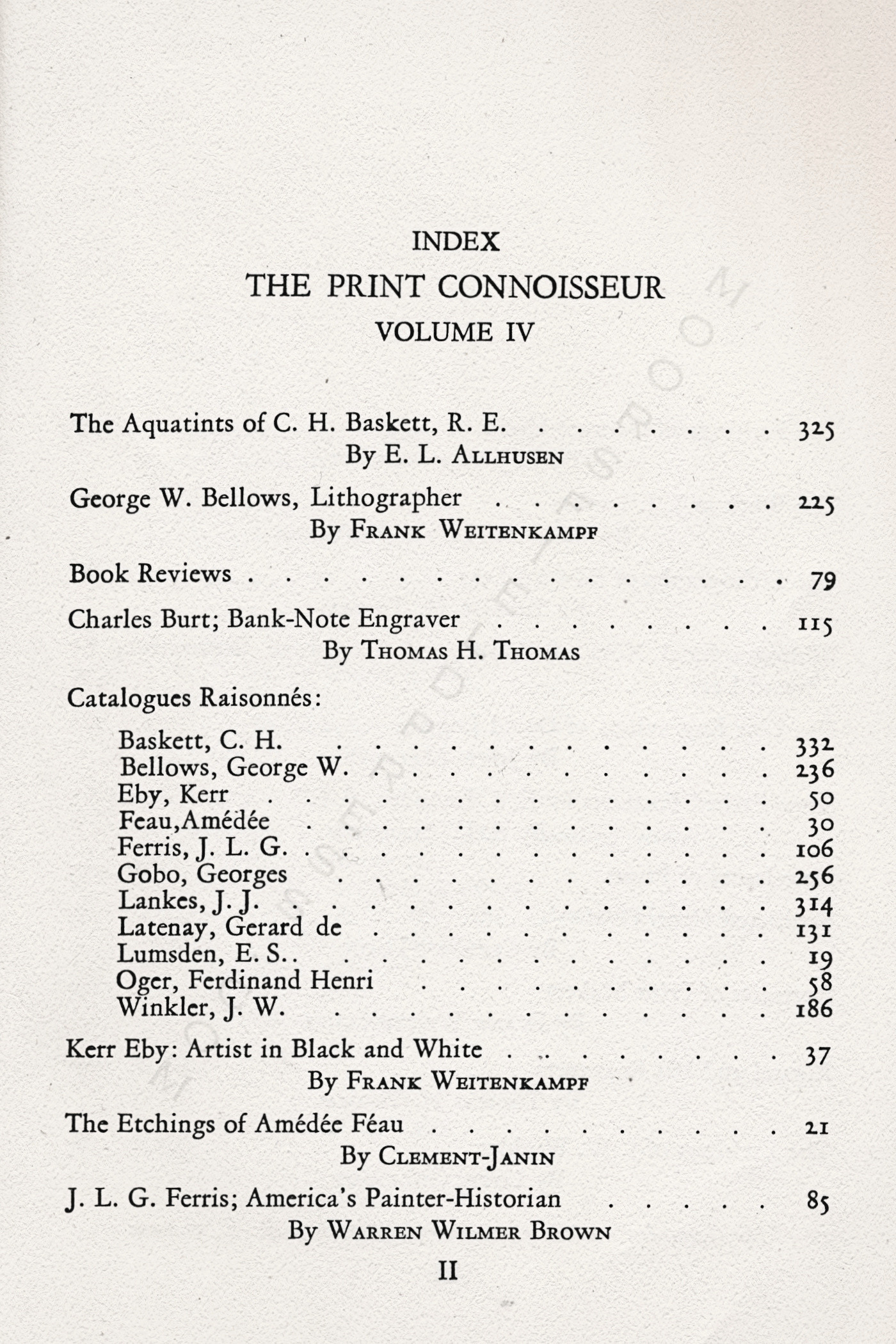 The Print
                      Connoisseur by Winfred Porter Truesdell printed by
                      the Moorsfield Press-October 1924