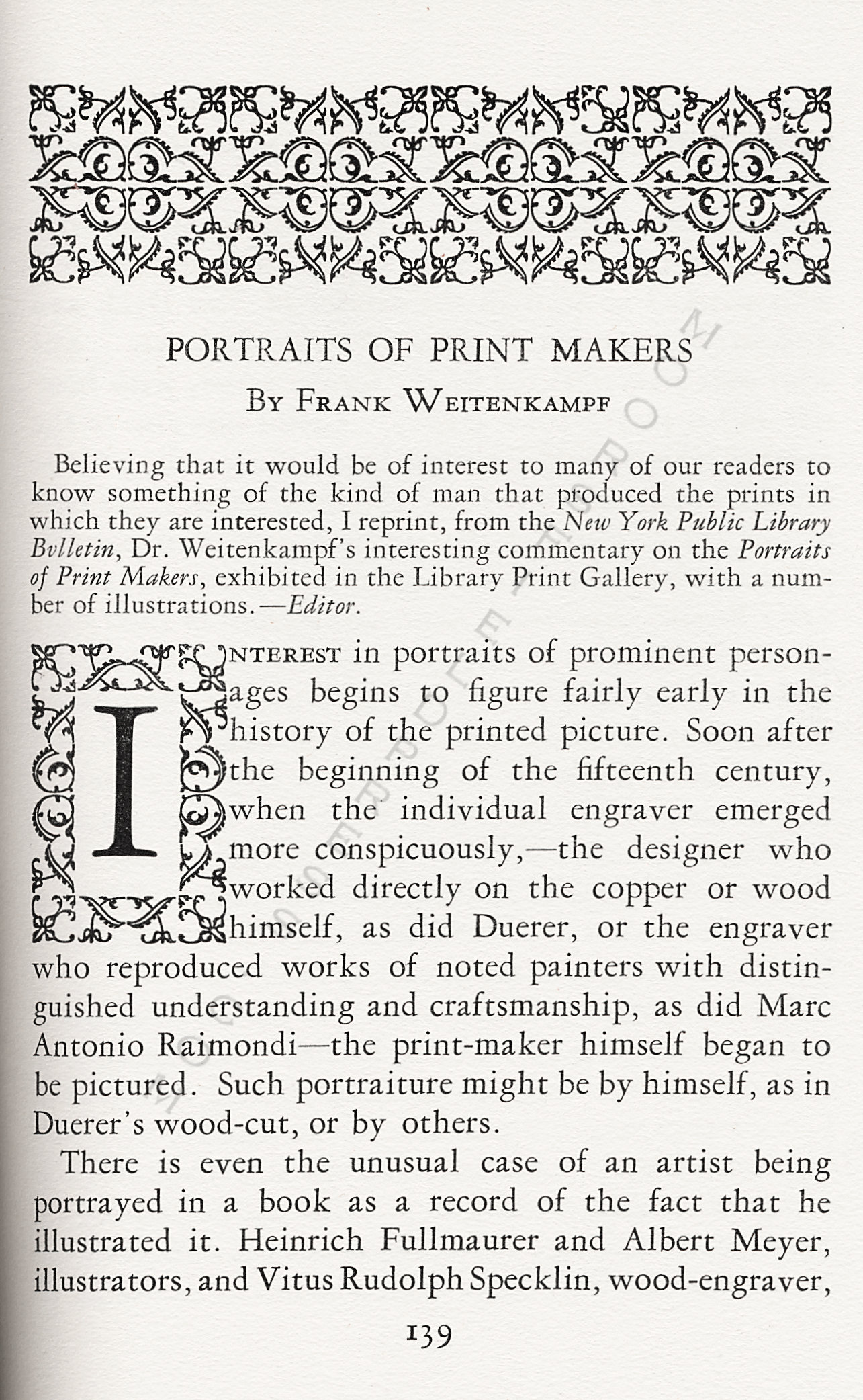 The Print
                      Connoisseur by Winfred Porter Truesdell printed by
                      the Moorsfield Press-April 1924